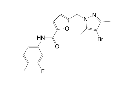 5-[(4-bromo-3,5-dimethyl-1H-pyrazol-1-yl)methyl]-N-(3-fluoro-4-methylphenyl)-2-furamide