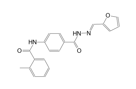 benzoic acid, 4-[(2-methylbenzoyl)amino]-, 2-[(E)-2-furanylmethylidene]hydrazide