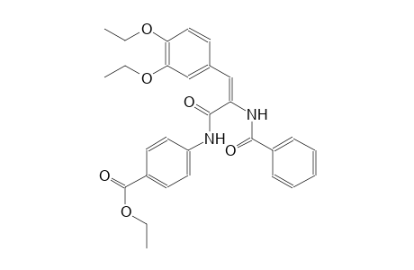 ethyl 4-{[(2E)-2-(benzoylamino)-3-(3,4-diethoxyphenyl)-2-propenoyl]amino}benzoate