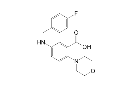 5-{[(4-fluorophenyl)methyl]amino}-2-(morpholin-4-yl)benzoic acid