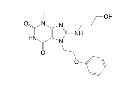 8-[(3-hydroxypropyl)amino]-3-methyl-7-(2-phenoxyethyl)-3,7-dihydro-1H-purine-2,6-dione