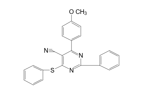 4-(p-METHOXYPHENYL)-2-PHENYL-6-(PHENYLTHIO)-5-PYRIMIDINECARBONITRILE