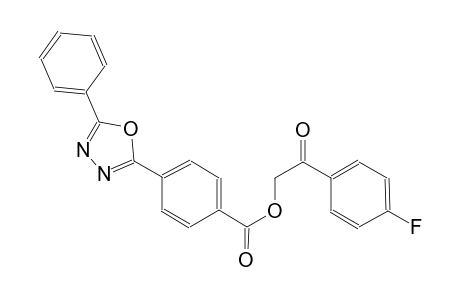 2-(4-fluorophenyl)-2-oxoethyl 4-(5-phenyl-1,3,4-oxadiazol-2-yl)benzoate