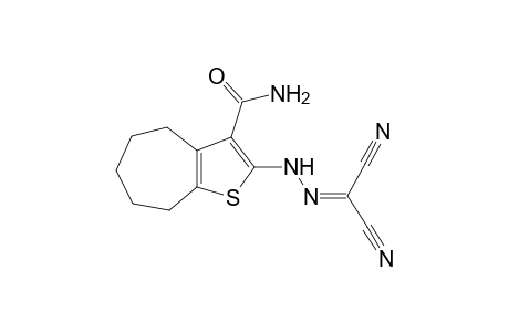 N-(3-carbamoyl-5,6,7,8-tetrahydro-4H-cyclohepta[b]thiophen-2-yl)carbonohydrazonoyl dicyanide