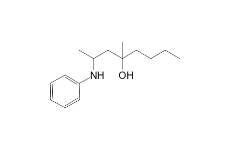 2-Anilino-4-methyloctan-4-ol