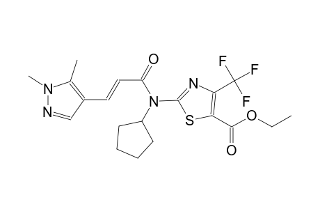 ethyl 2-{cyclopentyl[(2E)-3-(1,5-dimethyl-1H-pyrazol-4-yl)-2-propenoyl]amino}-4-(trifluoromethyl)-1,3-thiazole-5-carboxylate