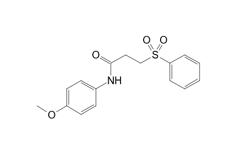N-(4-Methoxyphenyl)-3-(phenylsulfonyl)propanamide