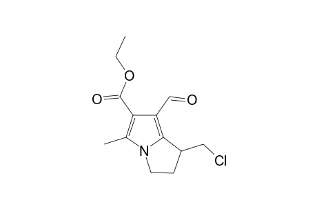 Ethyl 7-(chloromethyl)-1-formyl-6,7-dihydro-3-methyl-5H-pyrrolizine-2- carboxylate