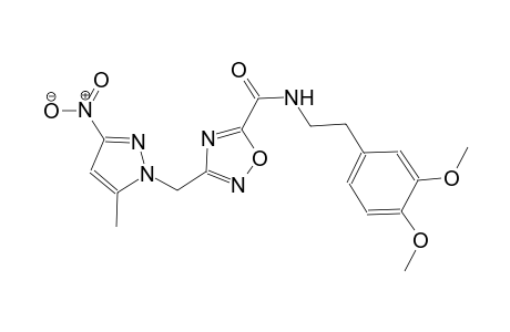 N-[2-(3,4-dimethoxyphenyl)ethyl]-3-[(5-methyl-3-nitro-1H-pyrazol-1-yl)methyl]-1,2,4-oxadiazole-5-carboxamide