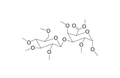 Methyl-methylester-2,4-di-O-methyl-3-O-(2,3,4,6-tetra-O-methyl.beta.d-glucopyranosyl).alpha.d-galactopyranosid uronate