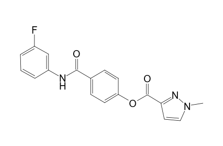 1H-Pyrazole-3-carboxylic acid, 1-methyl-, 4-(3-fluorophenylcarbamoyl)phenyl ester