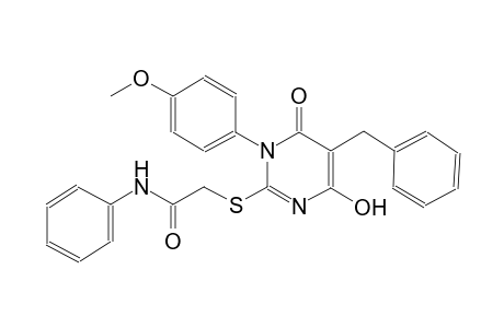 acetamide, 2-[[1,6-dihydro-4-hydroxy-1-(4-methoxyphenyl)-6-oxo-5-(phenylmethyl)-2-pyrimidinyl]thio]-N-phenyl-