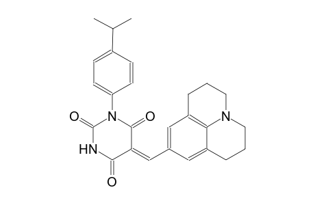 (5Z)-1-(4-isopropylphenyl)-5-(2,3,6,7-tetrahydro-1H,5H-pyrido[3,2,1-ij]quinolin-9-ylmethylene)-2,4,6(1H,3H,5H)-pyrimidinetrione