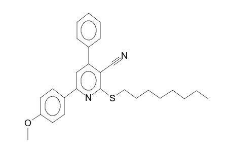 2-(4-methoxyphenyl)-4-phenyl-5-cyano-6-octylthiopyridine