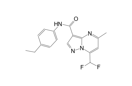7-(difluoromethyl)-N-(4-ethylphenyl)-5-methylpyrazolo[1,5-a]pyrimidine-3-carboxamide
