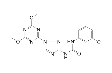 1-(3-Chlorophenyl)-3-[1-(4,6-dimethoxy-1,3,5-triazin-2-yl)-1,2,4-triazol-3-yl]urea