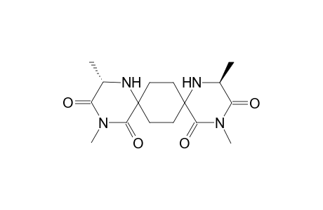 1-N-Methyl-5-(S)-methyl-2,6-pioperazinedione-3-spiro-1'-cyclohexane-4'-spiro-3"-(1"-N"-(methyl)-5"-(S)-methyl-2",6"-piperazinedione)