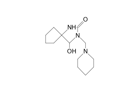 4-Hydroxy-3-piperidinomethyl-1,3-diaza-spiro(4.4)nonan-2-one