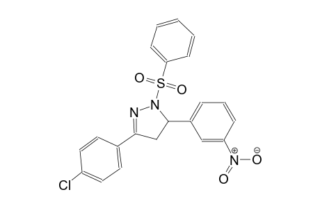3-(4-chlorophenyl)-5-(3-nitrophenyl)-1-(phenylsulfonyl)-4,5-dihydro-1H-pyrazole