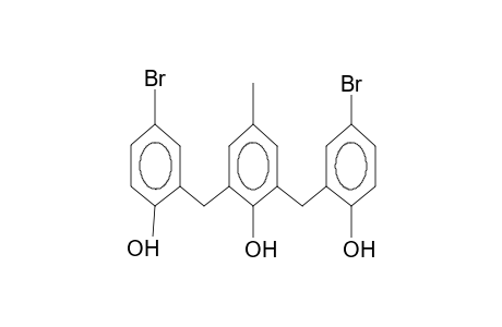 4-hydroxy-3,5-bis(2-hydroxy-5-bromophenylmethyl)toluene