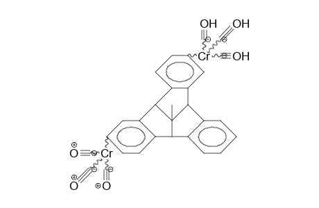 10-Methyl-tribenzotriquinacene-anti, syn-bis(chromium tricarbonyl) complex
