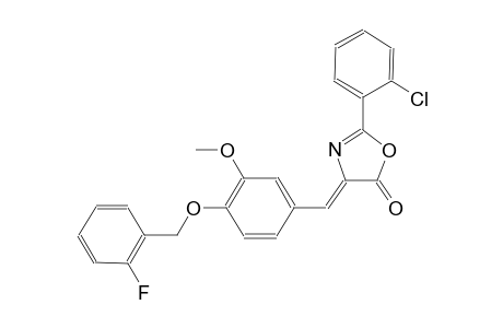 (4Z)-2-(2-chlorophenyl)-4-{4-[(2-fluorobenzyl)oxy]-3-methoxybenzylidene}-1,3-oxazol-5(4H)-one