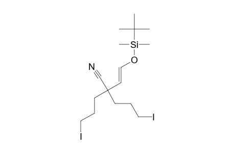 (E)-4-(tert-butyl-dimethyl-silyl)oxy-2,2-bis(3-iodopropyl)but-3-enenitrile