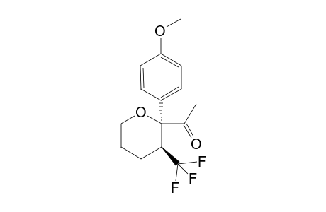 1-((2S,3S)-2-(4-methoxyphenyl)-3-(trifluoromethyl)tetrahydro-2H-pyran-2-yl)ethan-1-one