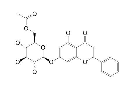CHRYSIN-7-(6''-O-ACETYL)-O-BETA-D-GLUCOPYRANOSIDE