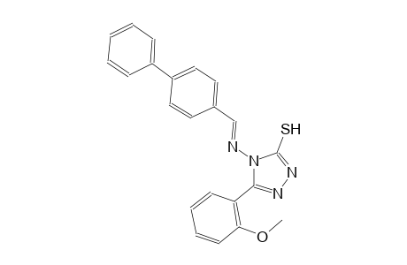 4-{[(E)-[1,1'-biphenyl]-4-ylmethylidene]amino}-5-(2-methoxyphenyl)-4H-1,2,4-triazol-3-yl hydrosulfide