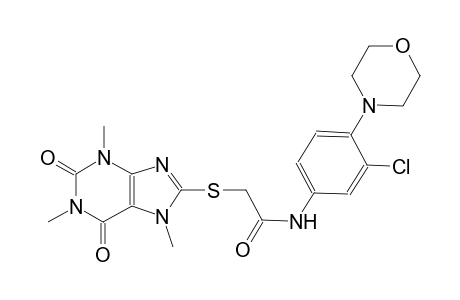 N-[3-chloro-4-(4-morpholinyl)phenyl]-2-[(1,3,7-trimethyl-2,6-dioxo-2,3,6,7-tetrahydro-1H-purin-8-yl)sulfanyl]acetamide