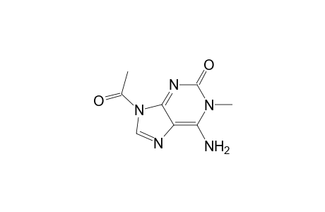 6-Azanyl-9-ethanoyl-1-methyl-purin-2-one