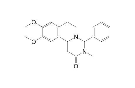 9,10-dimethoxy-3-methyl-4-phenyl-4,6,7,11b-tetrahydro-1H-pyrimido[6,1-a]isoquinolin-2-one