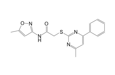 N-(5-methyl-3-isoxazolyl)-2-[(4-methyl-6-phenyl-2-pyrimidinyl)sulfanyl]acetamide