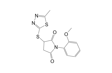 1-(2-methoxyphenyl)-3-[(5-methyl-1,3,4-thiadiazol-2-yl)sulfanyl]-2,5-pyrrolidinedione