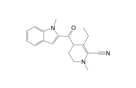 1-Methyl-2-cyano-3-ethyl-4-(1'-methyl-2'-indolecarbonyl)-2-piperideine