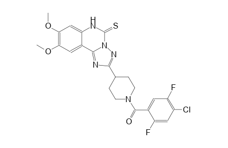 2-[1-(4-chloro-2,5-difluorobenzoyl)-4-piperidinyl]-8,9-dimethoxy[1,2,4]triazolo[1,5-c]quinazoline-5(6H)-thione