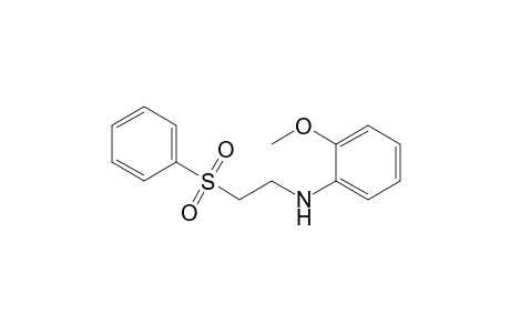 2-Methoxy-N-(2-phenylsulfonylethyl)aniline