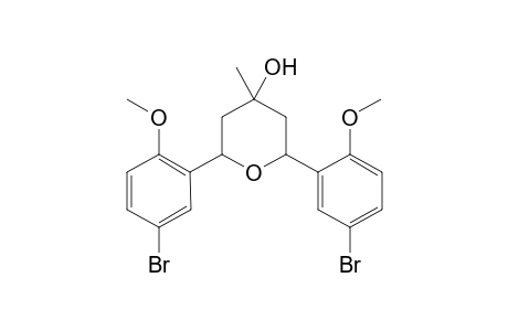 2,6-Bis(5-bromo-2-methoxyphenyl)-4-methyltetrahydro-2H-pyran-4-ol