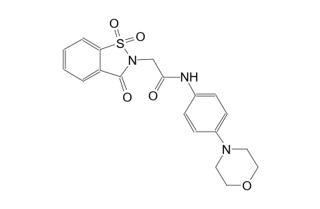2-(1,1-dioxido-3-oxo-1,2-benzisothiazol-2(3H)-yl)-N-[4-(4-morpholinyl)phenyl]acetamide