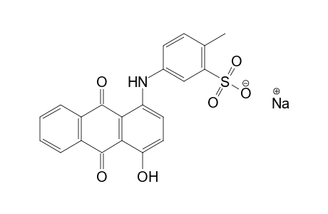 Benzenesulfonic acid, 5-[(9,10-dihydro-4-hydroxy-9,10-dioxo-1-anthracenyl)amino]-2-methyl-, monosodium salt