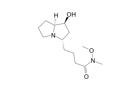 (+)-4-((1S,3S,7aS)-1-hydroxyhexahydro-1H-pyrrolizin-3-yl)-N-methoxy-N-methylbutanamide