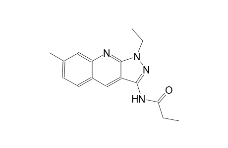 N-(1-ethyl-7-methyl-1H-pyrazolo[3,4-b]quinolin-3-yl)propanamide