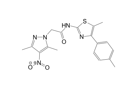 2-(3,5-dimethyl-4-nitro-1H-pyrazol-1-yl)-N-[5-methyl-4-(4-methylphenyl)-1,3-thiazol-2-yl]acetamide