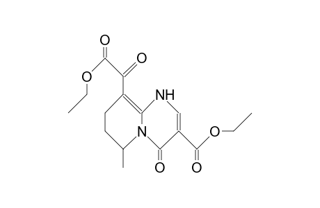 9-Ethoxalyl-3-ethoxycarbonyl-6-methyl-1,6,7,8-tetrahydro- pyrido(1,2-A)pyrimidin-4-one