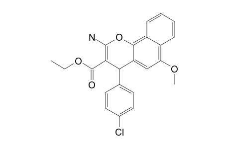 ETHYL-2-AMINO-4-(4-CHLOROPHENYL)-6-METHOXY-4H-BENZO-[H]-CHROMENE-3-CARBOXYLATE