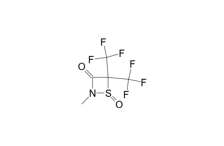 1,2-Thiazetidin-3-one, 2-methyl-4,4-bis(trifluoromethyl)-, 1-oxide