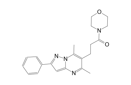 pyrazolo[1,5-a]pyrimidine, 5,7-dimethyl-6-[3-(4-morpholinyl)-3-oxopropyl]-2-phenyl-