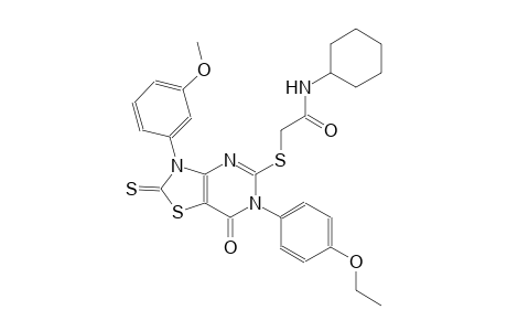 acetamide, N-cyclohexyl-2-[[6-(4-ethoxyphenyl)-2,3,6,7-tetrahydro-3-(3-methoxyphenyl)-7-oxo-2-thioxothiazolo[4,5-d]pyrimidin-5-yl]thio]-