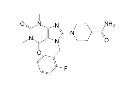 1-[7-(2-fluorobenzyl)-1,3-dimethyl-2,6-dioxo-2,3,6,7-tetrahydro-1H-purin-8-yl]-4-piperidinecarboxamide